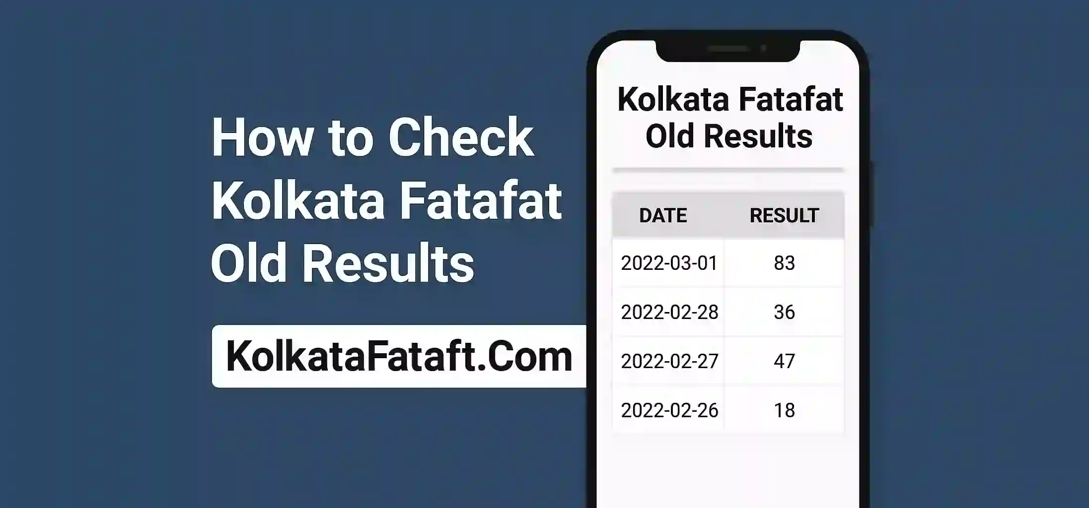 How to Check Kolkata Fatafat Old Results