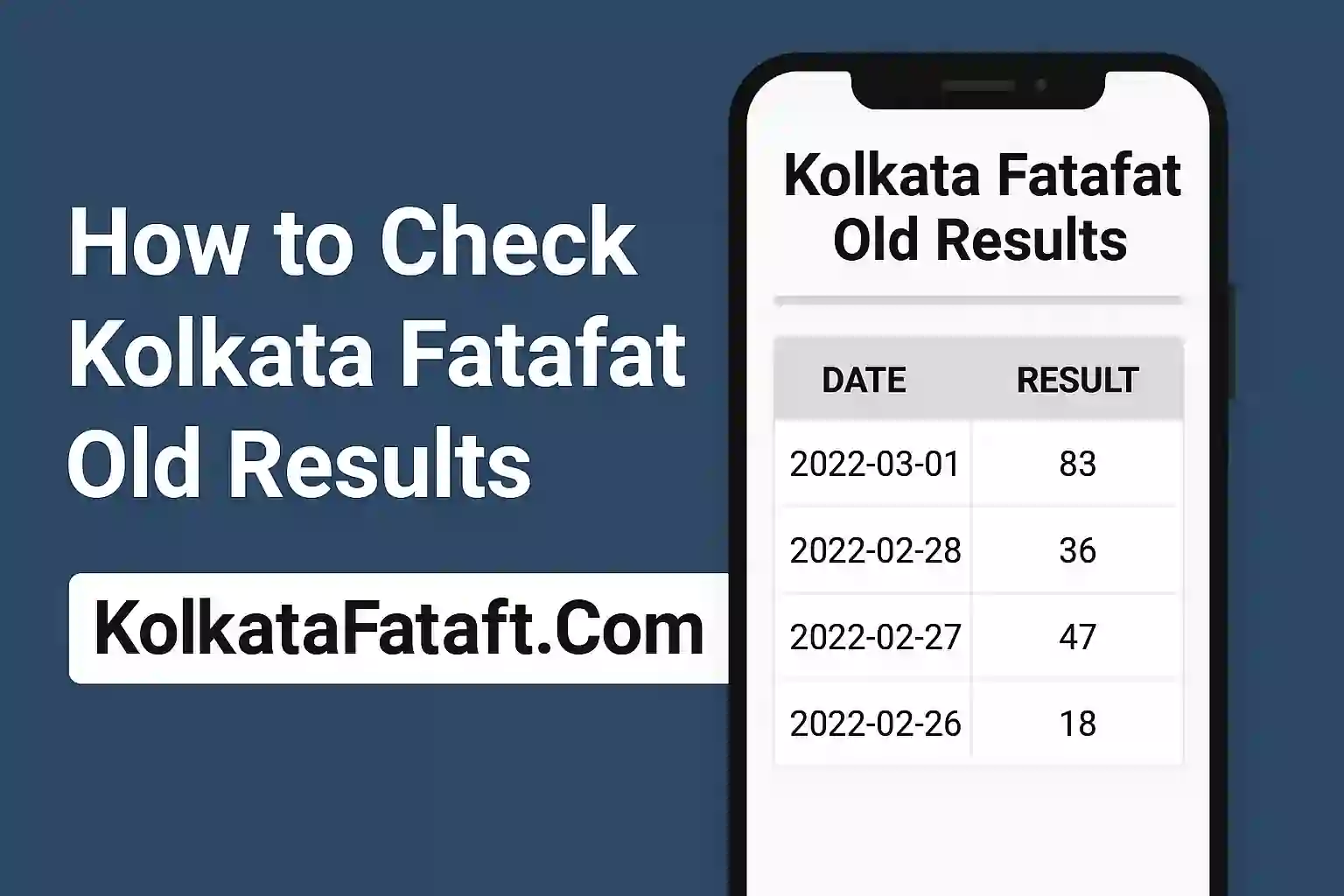 How to Check Kolkata Fatafat Old Results