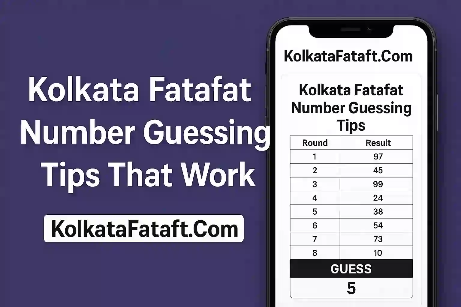 Kolkata Fatafat Number Guessing Tips That Work